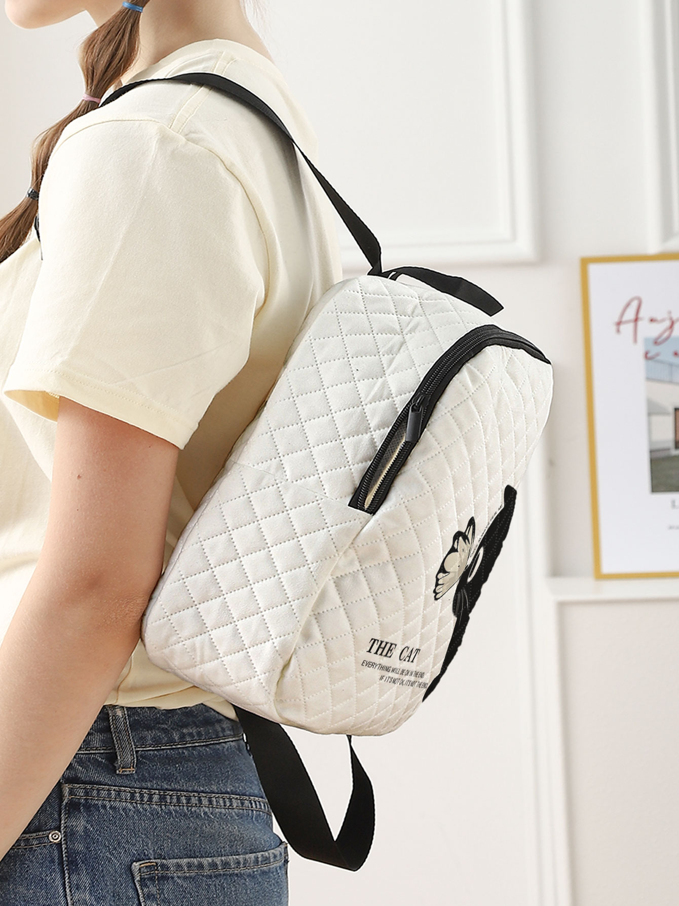 Siyah Kedi Kelebek Desenli Kap - Mini Backpack Purse incelemesi ve fiyatı